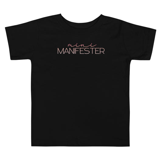 Toddler Mini Manifester Tee- Pink Ombre Text