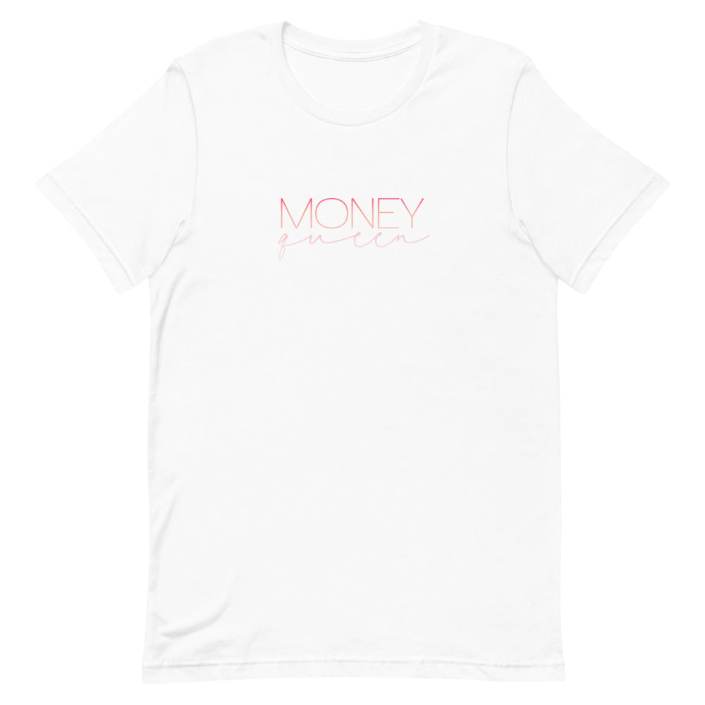 Money Queen Tee- Pink Ombre Text