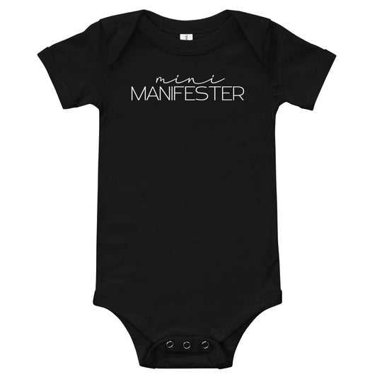 Baby Mini Manifester Onesie - White Text