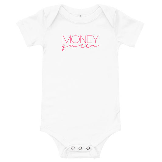 Baby Money Queen Onesie- Pink Text