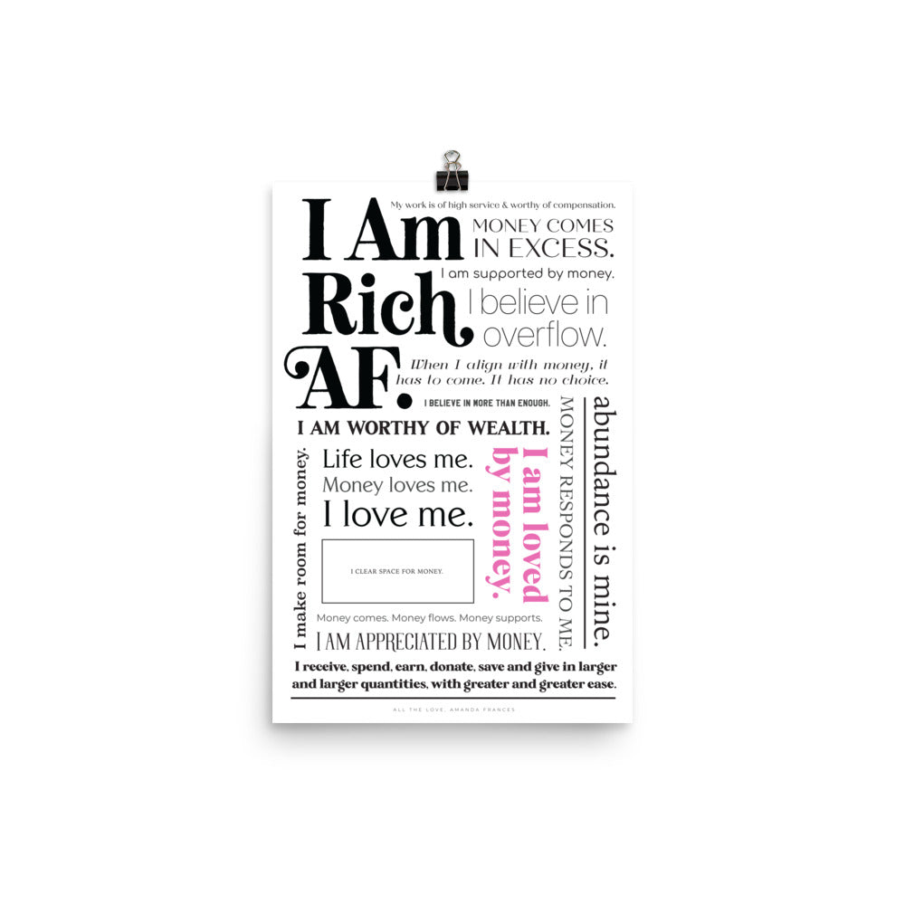 I Am Rich AF Poster