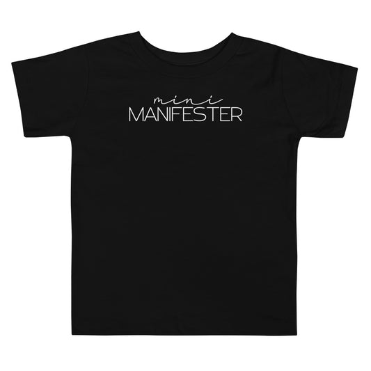 Toddler Mini Manifester Tee- White Text