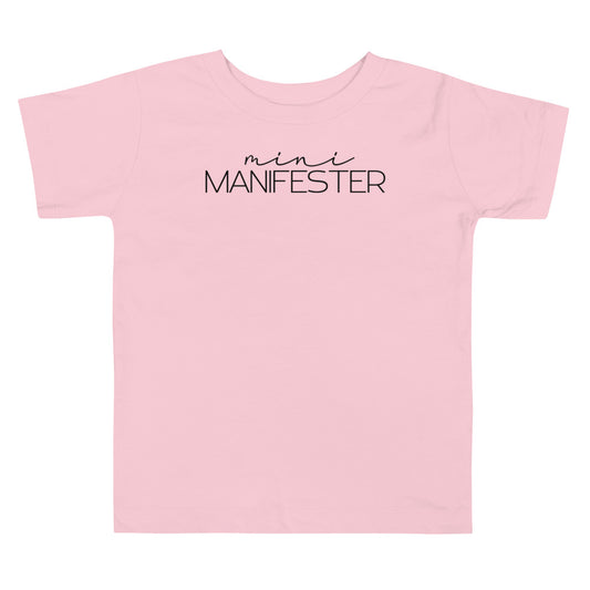 Toddler Mini Manifester Tee- Black Text