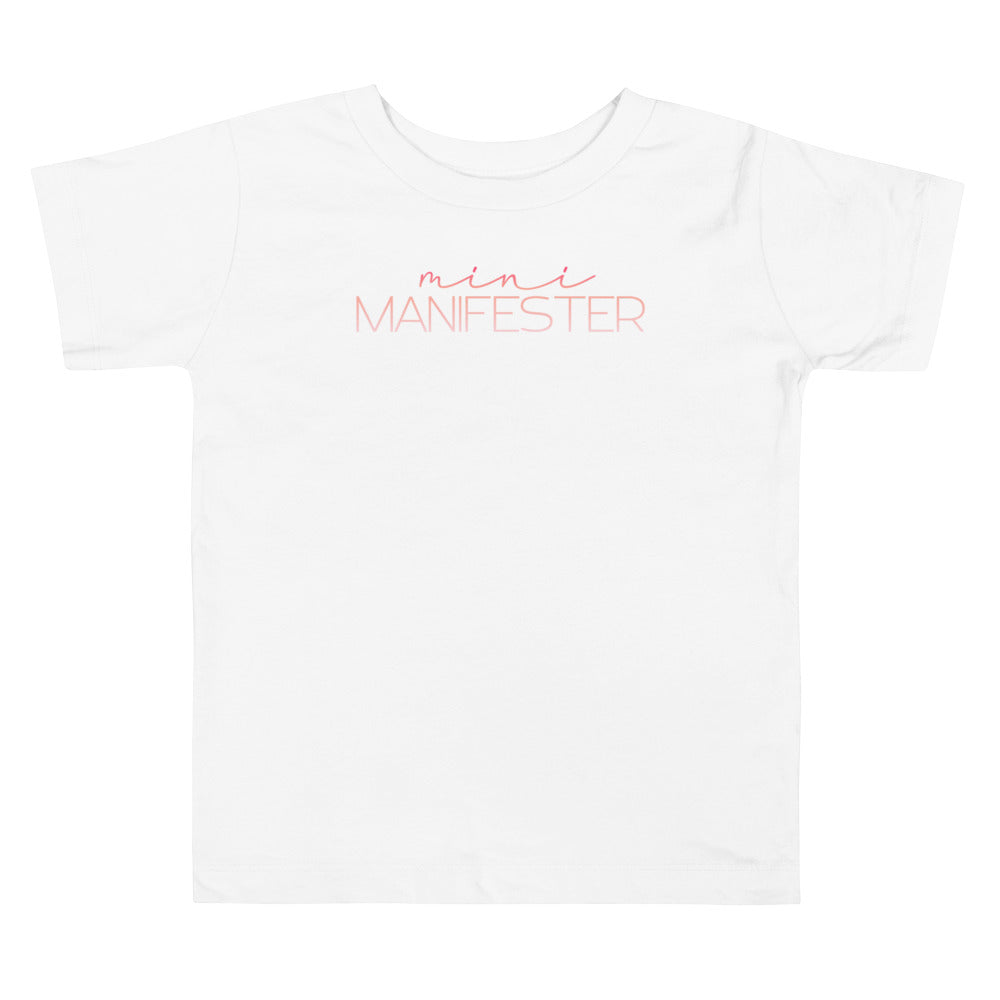 Toddler Mini Manifester Tee- Pink Ombre Text