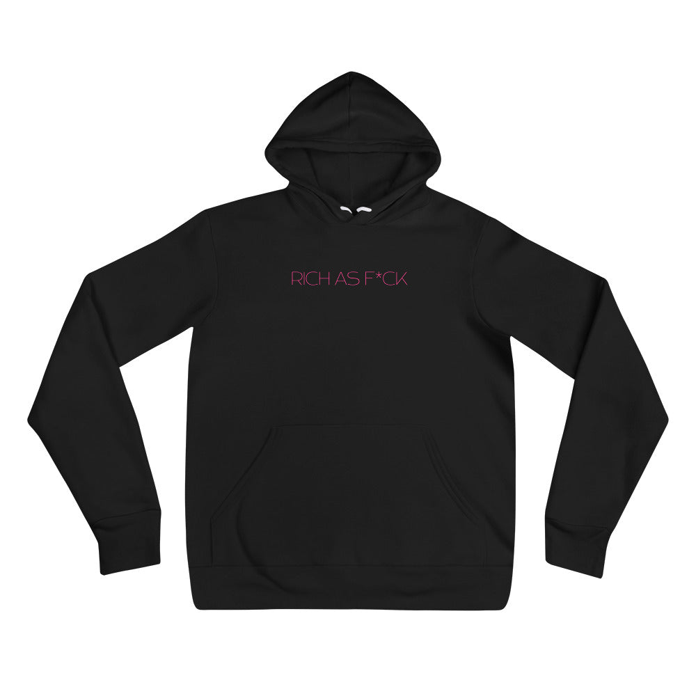 Rich as F*ck Hoodie- Pink Text
