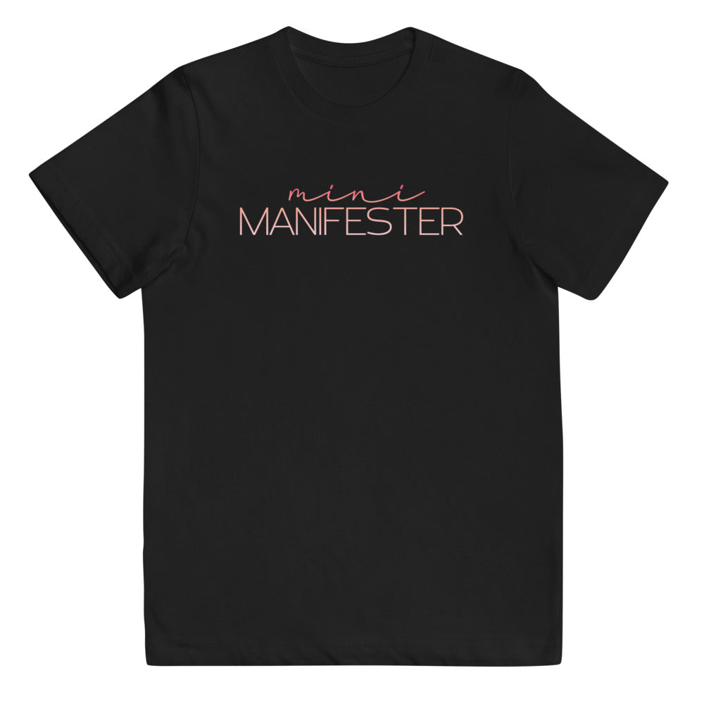 Kids Mini Manifester Tee- Pink Ombre Text