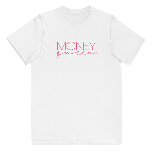 Kids Money Queen Tee- Pink Text