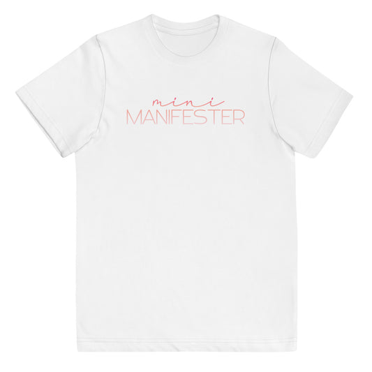 Kids Mini Manifester Tee- Pink Ombre Text